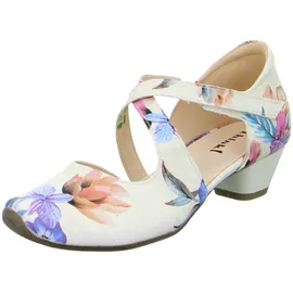 THINK! Leder-Pumps in Weiß/ bunt, Größe 38 EU