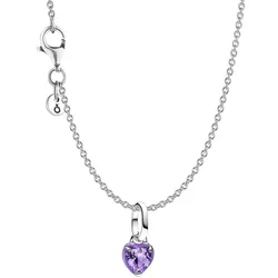 Pandora 68567 Damen-Halskette Silber Lila Chakra-Herz Set
