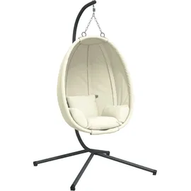 vidaXL Hängesessel Ei-Design Beige
