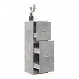 vidaXL Apothekerschrank Betongrau 40x41x118 cm Holzwerkstoff