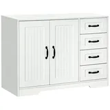 Homcom Sideboard Beistellschrank mit 4 Schubladen, verstellbarem Einlegeboden,