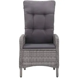 vidaXL 3-tlg. Bistro-Set Poly Rattan und Akazienholz Grau