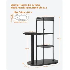 Songmics Feandrea Kratzbaum modern schwarz