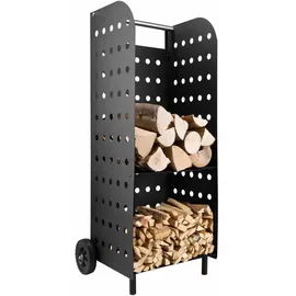 Tectake tectake® Holzwagen, aus Stahl, zusätzlicher Boden , 53,5 x 41 x 112 cm