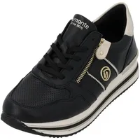 REMONTE Damen Low-Top Sneaker D1327, Frauen Halbschuhe,lose Einlage,Freizeitschuhe,Turnschuhe,Laufschuhe,Freizeit,sportlich,schwarz Kombi (03),39 EU
