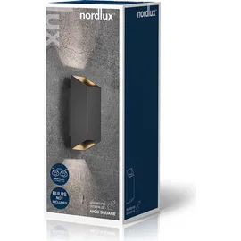 Nordlux Nico Square 22 Wandleuchte schwarz