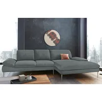 W.Schillig Ecksofa »enjoy&MORE«, mit Sitztiefenverstellung, Füße Chrom glänzend, Breite 340 cm blau