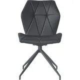 byLIVING Esszimmerstuhl IMKE, 2-er Set, Kunstleder schwarz, Gestell schwarz
