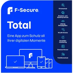 F-Secure Total 5 Geräte - 1 Jahr Vollversion Software