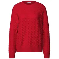 STREET ONE Kuscheliger Strukturpullover racing red, - 44