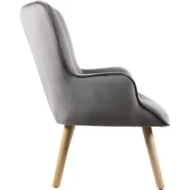 Habitat et Jardin Sessel Odense Samt 81 x 92 x 73 cm Grau