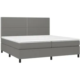 vidaXL Boxspringbett 200 x 200 cm Dunkelgrau