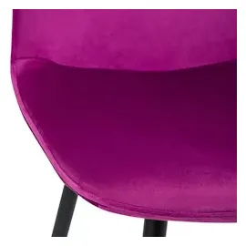 CLP Esszimmerstuhl Maryam, Küchenstuhl mit Rückenlehne und schwarzem Metallgestell, bis 150 kg belastbar