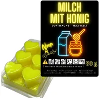 WonderWax Duftwachs WonderWax® Neon Duftwachs 6 Herzen (Heiße Milch mit Honig), Duftrichtung: Heiße Milch mit Honig