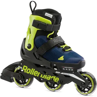 Rollerblade MICROBLADE 3WD, Inline Skates für Kinder, Mädchen und Jungen, Royal Blau/Lime, Gr. 33-36.5