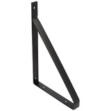 MS Beschläge Regalbodenträger Regalwinkel 300x220mm Schwarz matt Garderobenkonsole Modell Gino