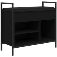 VidaXL Schuhbank Schwarz 65,5x32x57,5 cm Holzwerkstoff