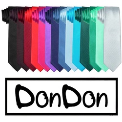 DonDon Krawatte Krawatte 7 cm breit (Packung, 1-St., 1x Krawatte) zeitlos klassischer Schnitt, Seidenlook, für Büro oder festliche Veranstaltungen braun