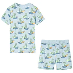Kinderpyjama mit Kurzen Ärmeln Hellblau 128
