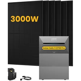 Anker SOLIX Solarbank 3 E2700 Pro 5,4 kWh inkl. BP2700 Erweiterungsakku + 6x 500W Solarmodule + 5x Smart Plug