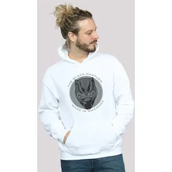 Kapuzenpullover F4NT4STIC "Marvel Black Panther Made in Wakanda", Herren, Gr. M, weiß, Obermaterial: 65% Baumwolle, 35% Polyester, casual, slim fit, Langarm, Pullover, Print