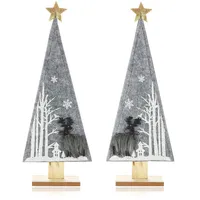 COM-FOUR Tannenbaum 2X grau