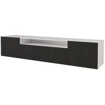 altdecor ZENO Lowboard 200 cm Schwarz/Holzwerkstoff