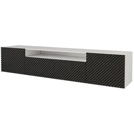 altdecor ZENO Lowboard 200 cm Schwarz/Holzwerkstoff