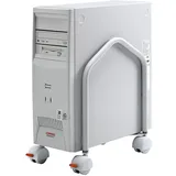 Twinco CPU Halter, aufrollbare HXT 400 x 330 mm (Kippen lichtgrau RAL 7035 – CPU Ständer Computer Möbel Computer Station Computer Computer Möbel