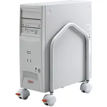 Twinco CPU Halter, aufrollbare HXT 400 x 330 mm (Kippen lichtgrau RAL 7035 – CPU Ständer Computer Möbel Computer Station Computer Computer Möbel