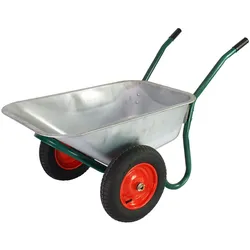 Baumarktplus 2 Rad Schubkarre Metall Zweirad Karre Schiebkarre Gartenkarre 100l 160kg