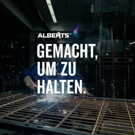GAH Alberts Alberts Doppelstabmattenzaun 6-5-6, Matten 2,50 m, Höhe 163 m, Länge 10 m, anthrazit, Zaun als Komplettset, Pfosten mit Klemmlasche 60x40 mm | Dunkelgrau