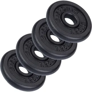 ScSPORTS® Hantelscheiben Set, 2,5/5/7,5/10kg, Ø 30/31 mm, Gusseisen Gewichtsscheiben, Gewichte