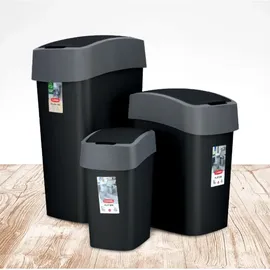 Curver Flip Bin 50 l schwarz/grau