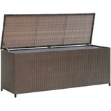 vidaXL Gartenbox 120x50cm Braun 120x50x60 cm Poly Rattan