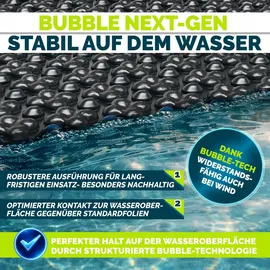 tillvex Elite Pool Solarfolie Blau/Schwarz Ø 400 cm