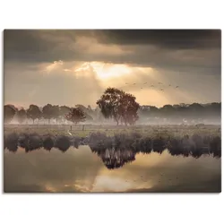 Artland Leinwandbild »Der Herbst in seiner stillen Einsamkeit«, Gewässer, (1 St.), auf Keilrahmen gespannt Artland Farbe Bild(er): natur