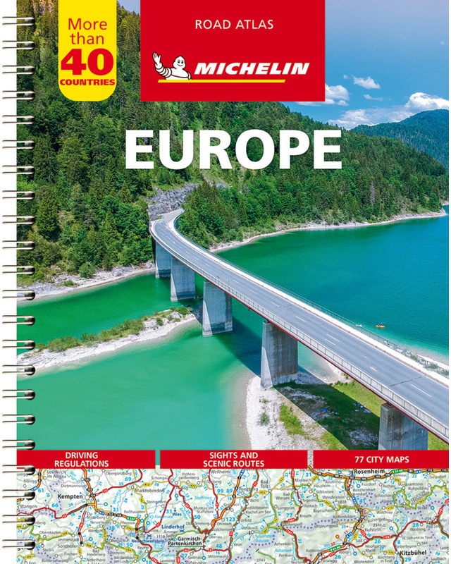 Michelin Straßenatlas Europa Mit Spiralbindung. Michelin Atlas Routier Europe - Michelin  Karte (im Sinne von Landkarte)