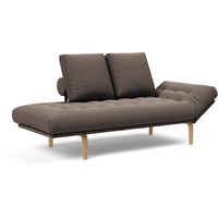 INNOVATION LIVING Schlafsofa Rollo Bow Stoff Grau Taupe