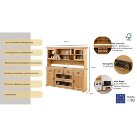 Home Affaire Buffet Rügen 180 x 168 x 40 cm Beige