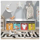 Vicco Kindersitzbank Luigi 142 x 53 cm Spanplatte weiß
