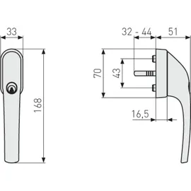 ABUS Abschließbarer Fenstergriff FG300 AL0125