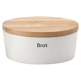 Continenta Brottopf oval mit Holzdeckel 36x23x15,5 cm