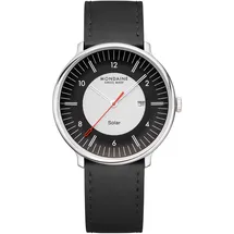 Mondaine MLE.41920.LBV Unisex-Armbanduhr Doppio Solar Schwarz 41 mm