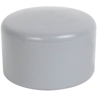 Alberts Pfostenkappe für runde Metallpfosten, aus Kunststoff, grau, Ø 42 mm, Zaunpfosten Abdeckung