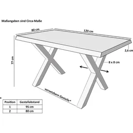 möbelliebling Rita 120 x 80 cm kastanienfarben