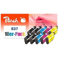 Peach 10er-Pack Tintenpatronen kompatibel zu Epson T2706, No. 27,