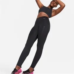 NIKE Dri-FIT Go Firm-Support Mid-Rise Leggings mit Taschen Damen 010 - black/black XS