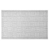 Lashuma Küchenläufer Narciso, rechteckig, Höhe: 10 mm, Küchenteppich 50x80 cm, Küchenmatte gemustert grau