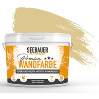 SEEBAUER diy® Wandfarbe Beige für Innen (No. 430 Vanilla Cream 2,5 Liter) Edelmatte Gelbtöne hohe Deckkraft